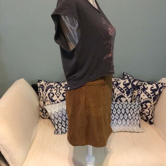 ❤️❤️❤️Forever 21 size small brown suede look Skirt brown - Picture 4 of 8